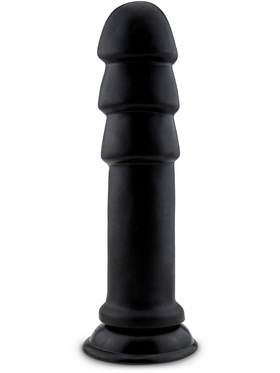 Mr. Cock: The Ribbed Cock 28 cm, X-treme Line, svart
