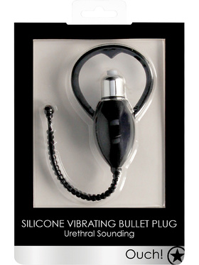 Ouch!: Silicone Vibrating Bullet Plug, Urethral Sounding