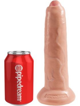 King Cock: Uncut Cock Dildo, 23 cm, ljus