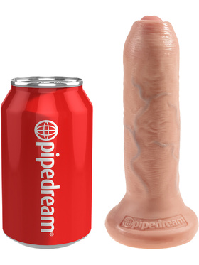 King Cock: Uncut Cock Dildo, 18 cm, ljus