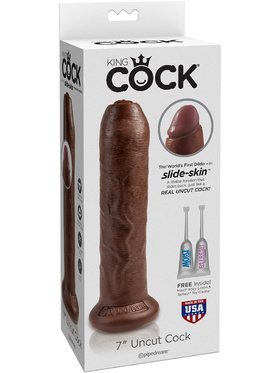 Pipedream: King Cock, Uncut Cock, 7 tum, brun