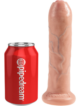 King Cock: Uncut Cock Dildo, 21 cm, ljus