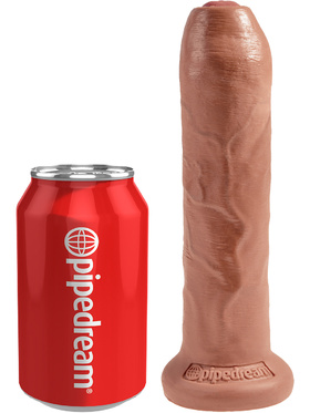 King Cock: Uncut Cock Dildo, 21 cm, ljusbrun