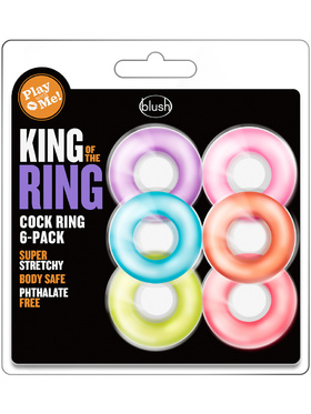 Blush: King of the Ring, Cock Ring, 6-pack