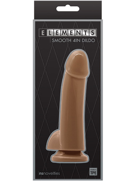 NSNovelties: Elements, Smooth 4in Dildo, Latino hudfärg