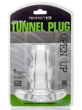 Perfect Fit: Double Tunnel Plug, Large, transparent
