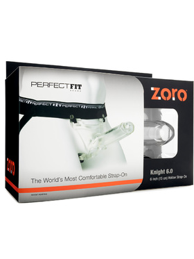 Perfect Fit: Zoro Knight, 6 inch Hollow Strap-on, transparent