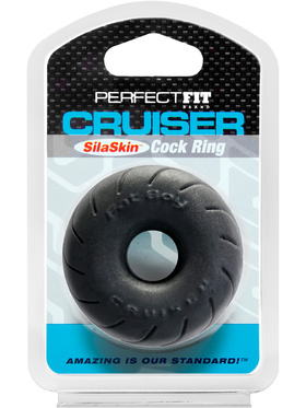 Perfect Fit: SilaSkin, Cruiser Cock Ring, svart