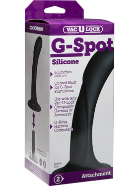 Doc Johnson: G-Spot Silicone Dildo, 17 cm, svart