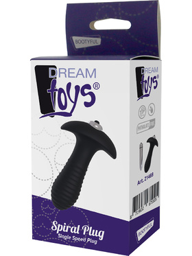 Dream Toys: Bootyful, Spiral Plug, Single Speed Plug, svart