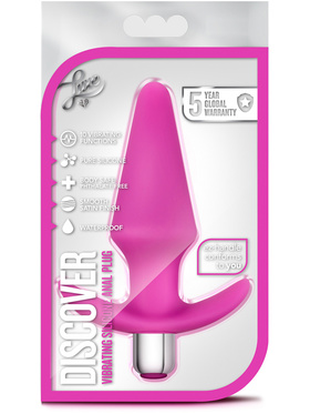 Luxe: Discover, Vibrating Silicone Anal Plug, rosa