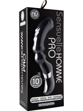 NU Sensuelle: Homme PRO, Unique Rolling Ball Massager, svart