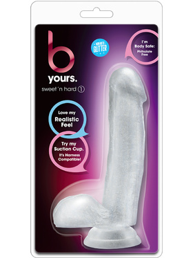 B Yours: Sweet 'n Hard 1 Dildo, 18.5 cm, transparent