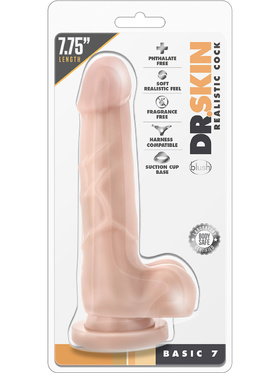 Dr. Skin: Basic 7 Realistic Cock, 20 cm, ljus