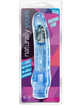 Naturally Yours: Mambo Vibe Dildovibrator, 24 cm, blå