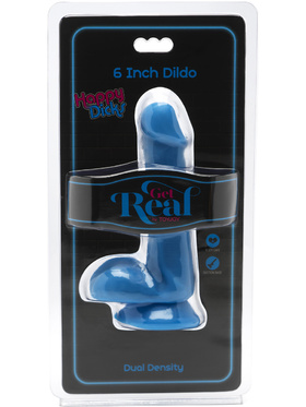 Toy Joy: Get Real, Happy Dicks, 6 inch Dildo, blå