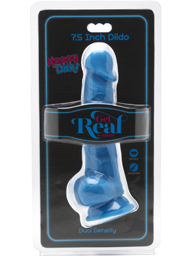 Toy Joy: Get Real, Happy Dicks Dildo, 20 cm, blå