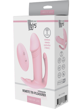 Dream Toys: Vibes of Love, Rechargeable Remote Tri-Pleasurer, rosa