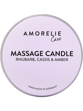 Amorelie Care: Massage Candle, Rhubarb, Cassis & Amber, 43 ml