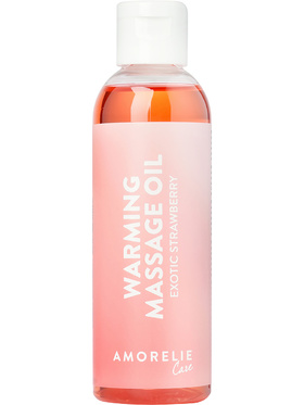 Amorelie Care: Warming Massage Oil, Exotic Strawberry, 100 ml