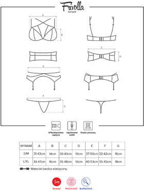 Obsessive: Frivolla Set, 4 pieces, svart