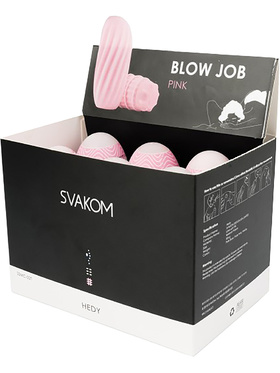 Svakom: Hedy, Blow Job Male Masturbator, 6-pack, rosa