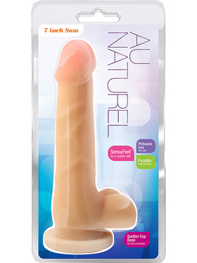 Au Naturel: Sam Dildo, 20 cm, ljus