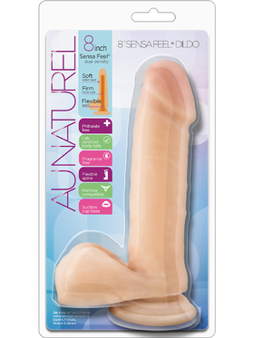 Blush: Au Naturel, Sensa Feel Dildo, 8 inch, hudfärgad