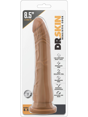 Dr. Skin: Basic 8.5 Realistic Cock, 23 cm, mörk