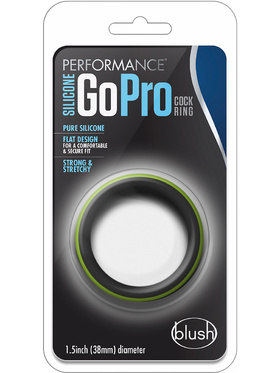 Performance: Silicone Go Pro Cock Ring, 38mm, grön/svart