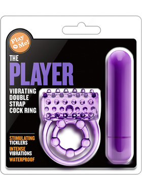 Blush: The Player, Vibrating Double Strap Cock Ring, lila