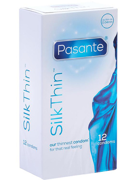 Pasante Silk Thin: Kondomer, 12-pack