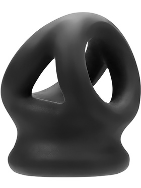 Oxballs: Tri-Squeeze, 3-Ring Ballstretching Sling, svart