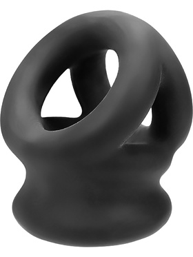 Oxballs: Tri-Squeeze, 3-Ring Ballstretching Sling, svart