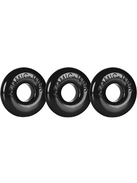 Oxballs: Ringer Cockring, 3-pack, svart