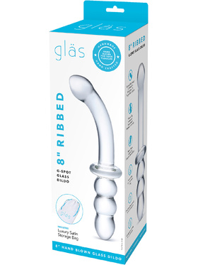 Gläs: Ribbed, G-Spot Glass Dildo