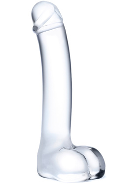 Gläs: Realistic, Curved Glass G-Spot Dildo