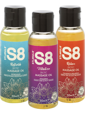 Stimul8: S8 Erotic Massage Oil, 3x50 ml