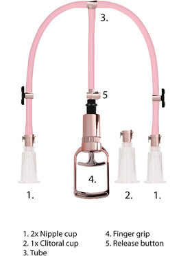 Pumped: Clitoral & Nipple Pump Set, medium, rosa