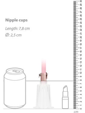 Pumped: Clitoral & Nipple Pump Set, large, rosa