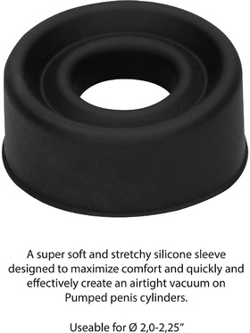 Pumped: Silicone Pump Sleeve, medium, svart