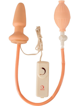 You2Toys: Fanny Hill's Inflatable & Vibrating Butt Plug, hudfärgad