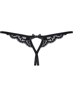 Obsessive: 831-THC-1, Crotchless Thong, svart