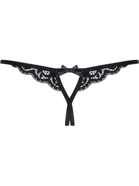 Obsessive: 831-THC-1, Crotchless Thong, svart