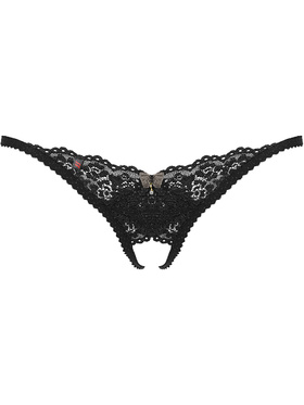 Obsessive: 852-THC-1, Crotchless Thong, svart