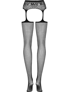 Obsessive: S307 Garter Stockings, svart