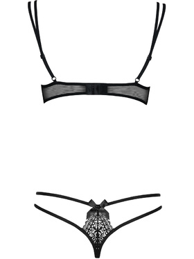 Obsessive: Intensa, Bra & Double Thong, svart