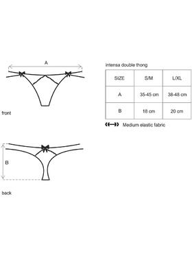 Obsessive: Intensa Double Thong, svart