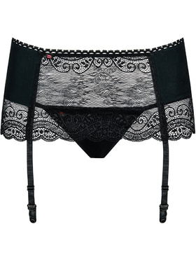 Obsessive: Miamor, Garter Belt & Thong, svart