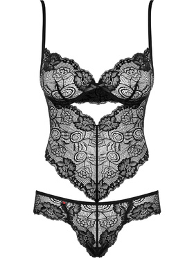 Obsessive: Alluria, Underwire Teddy, svart